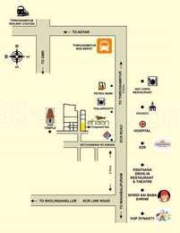 Kalyani Property Developers Kalyani Ahaan Map - Neelankarai, Chennai Location Map