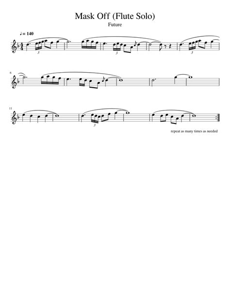 Mask Off Flute Notes Piano - pic-resources