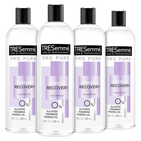 Amazon.com : TRESemmé Pro Pure Shampoo for Damaged Hair Damage Recovery Sulfate, Paraben and Dye ...