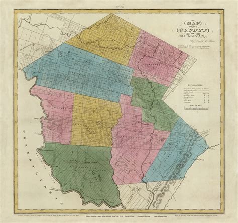 Sullivan County New York 1829 - Burr State Atlas - OLD MAPS