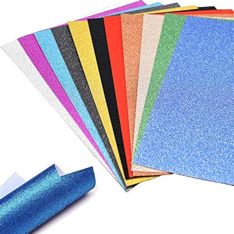 A4 Glitter Paper, 30 Sheets Glitter Self-Adhesive Sticker Sticky back ...