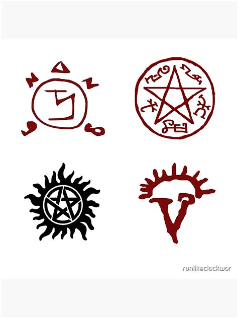 "SUPERNATURAL Sigils, Tattoo, Devils Trap, Protection Symbols, Dean ...