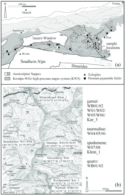 (a) Simplified geological map of the Eastern Alps showing W-E extent of... | Download Scientific ...