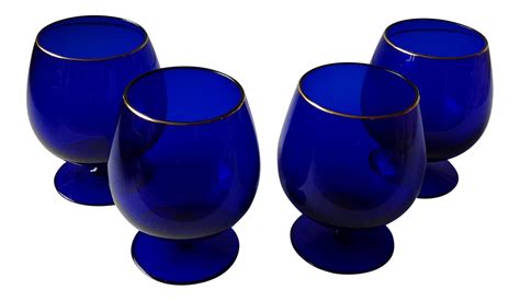200.00 Ralph Lauren Cobalt Blue Brandy Glasses - Set of 4 on Chairish.com | Ralph lauren glasses ...