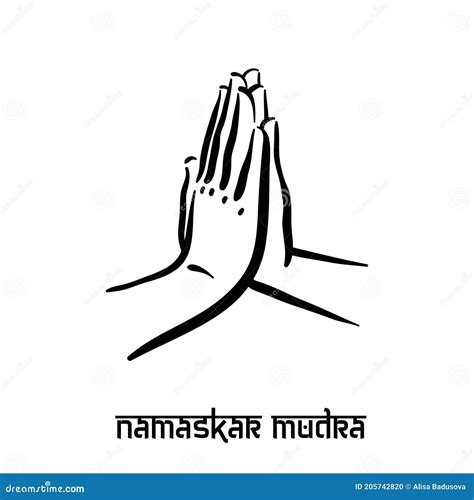 Namaskar Hand Icon Vector Illustration | CartoonDealer.com #35939342