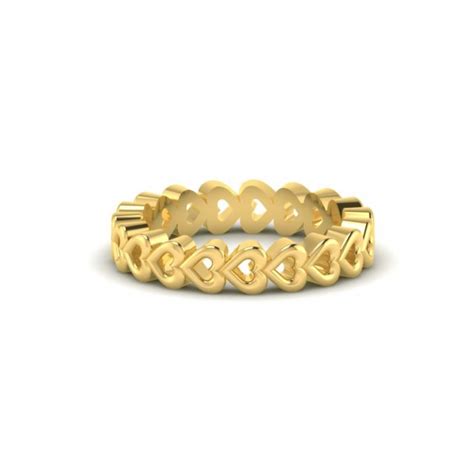 Heart Gold Ring | Personalized Heart Series Womens Gold Ring