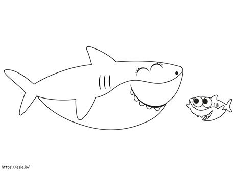 Baby Shark Printable coloring page