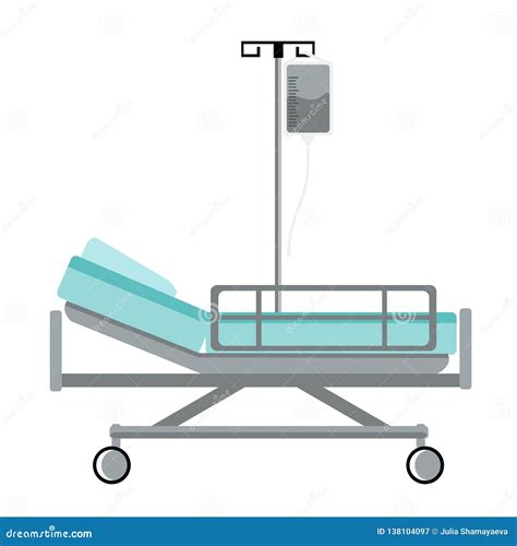 Hospital Bed. Vector Illustration Stock Vector - Illustration of health, treat: 138104097