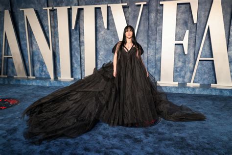 Billie Eilish Embraces Gothic Glamour in Dramatic Rick Owens Dress at Vanity Fair Oscar Party 2023