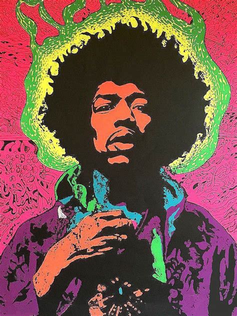 Jimi hendrix poster - rock band posters | Psychedelic poster