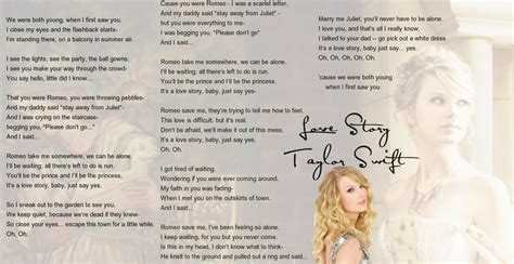Taylor Swift Love Story lyrics by Sapphire-Arkenstone on DeviantArt