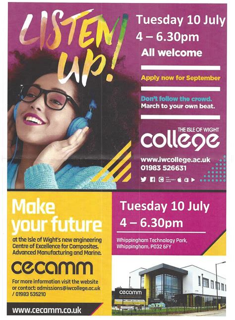 College Open Day – 10th July 2018 | Wootton Bridge Parish Council