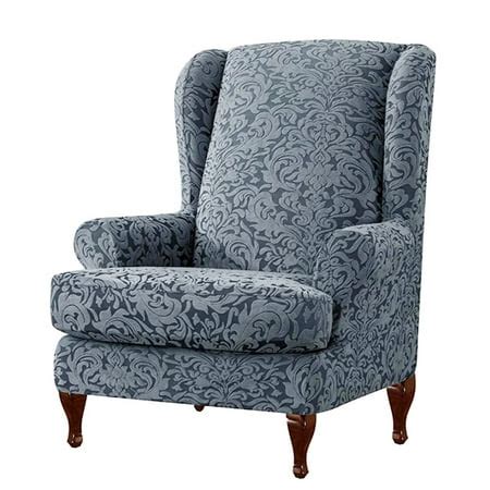 Elastic Stretch Knitting Wingback Chair Cover Armchair Sofa Slipcover Protector | Walmart Canada