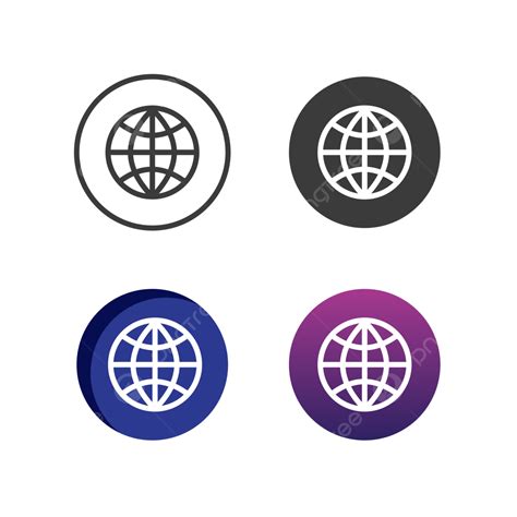 Four Vector PNG Images, Internet Icons In Four Styles, Internet, Web, Internet Icon PNG Image ...