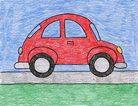 Draw a Volkswagon Car · Art Projects for Kids