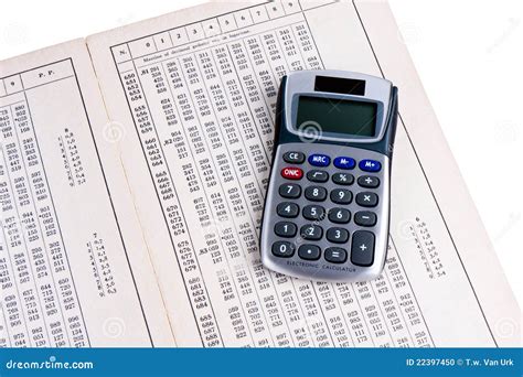 Dutch Logarithm Table with Calculator Stock Photo - Image of information, modern: 22397450