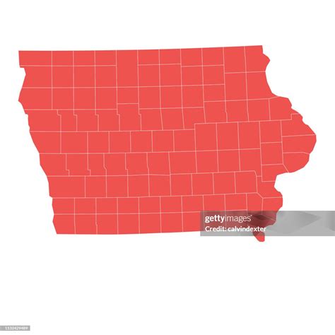 Iowa State Map With Counties High-Res Vector Graphic - Getty Images