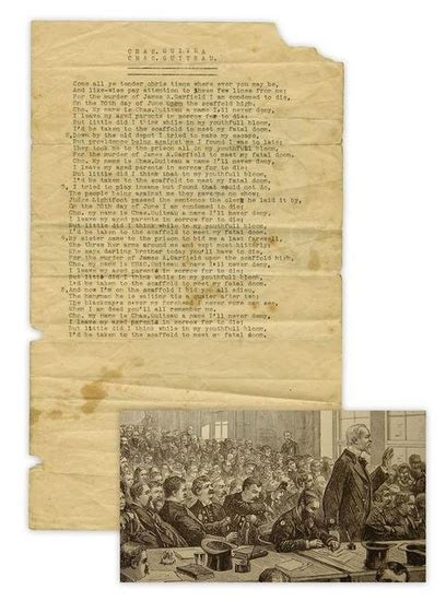 [James A. Garfield] Typed Poem Detailing Garfield Assassin Charles ...