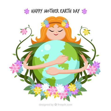 Free Vector | Background happy mother earth day