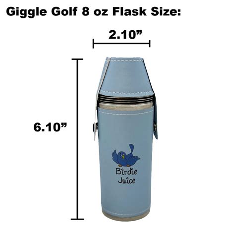 Birdie Juice 8 oz Light Blue Golf Flask With 4 Shot Glasses – Giggle Golf