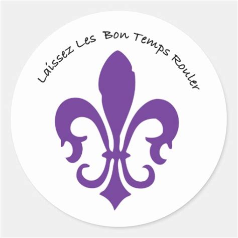 Laissez les bon temps rouler classic round sticker | Zazzle