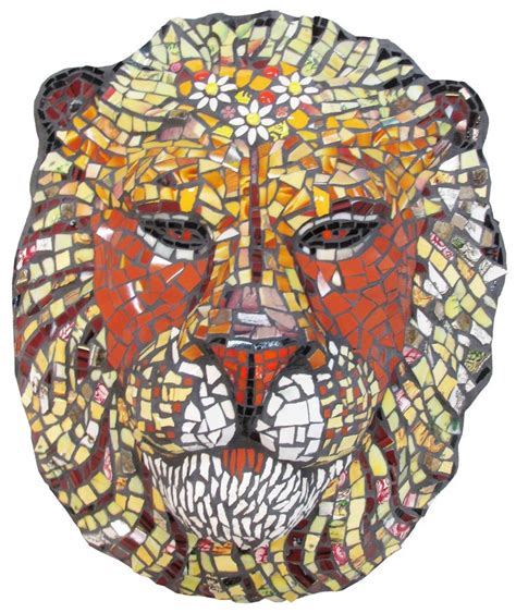 LION WORKING | Art, Mosaic art, Lion sculpture