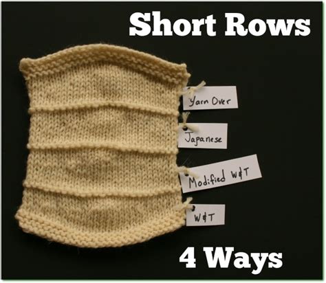 Four Ways to Knit Short Rows