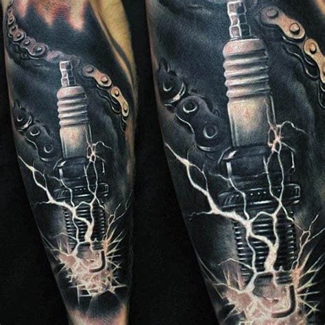 70 Spark Plug Tattoo Designs For Men - Cool Combustion Ink | Tattoo designs men, Hot rod tattoo ...