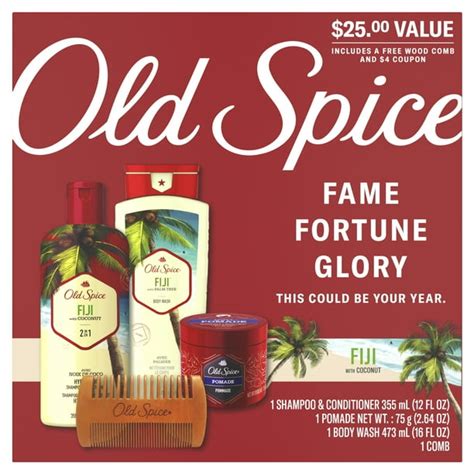 ($25 Value) Old Spice FIJI Hair and Body Gift Set, 4 Piece - Walmart.com - Walmart.com