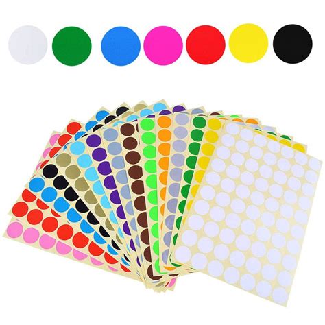 132Pcs/sheet Color Sticker 13mm Circle Round Color Coded Adhesive Label ...