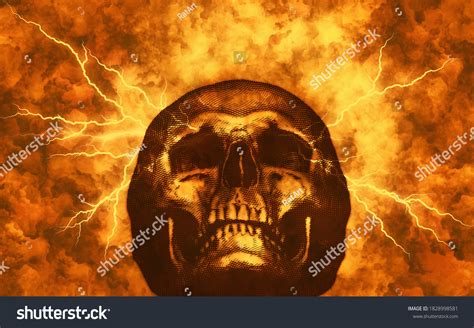 Skull Hell Digital Illustration High Resolution Stock Illustration ...