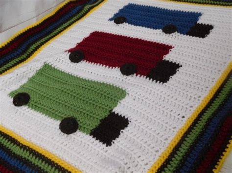 Baby crochet truck blanket truck baby blanket crochet