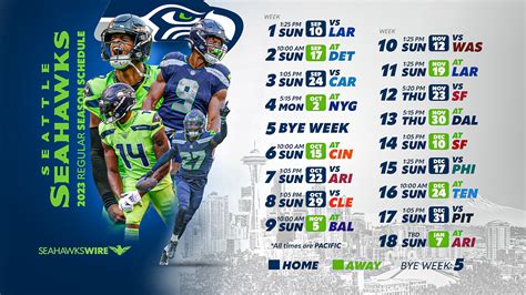 Seattle Seahawks 2023 schedule: Downloadable wallpaper