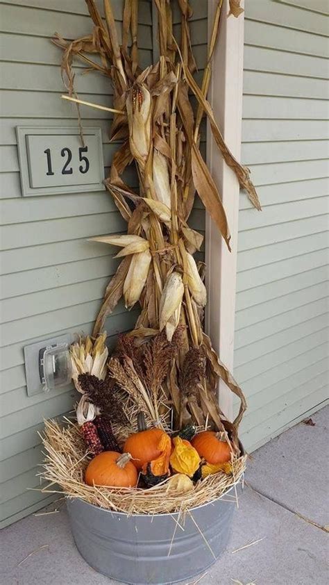 DIY - Porch Decor for Fall! Galvanized tubs available at all 27 Gill ...