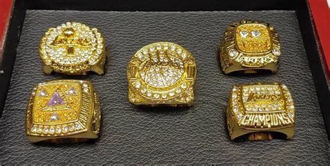 Kobe Bryant Los Angeles Lakers 5 Ring Championship Set With | Etsy