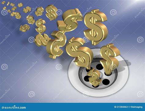 Money Down The Drain Stock Photos - Image: 21284463