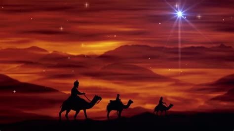 Wise Men Following the Star. Stock Footage Video (100% Royalty-free ...