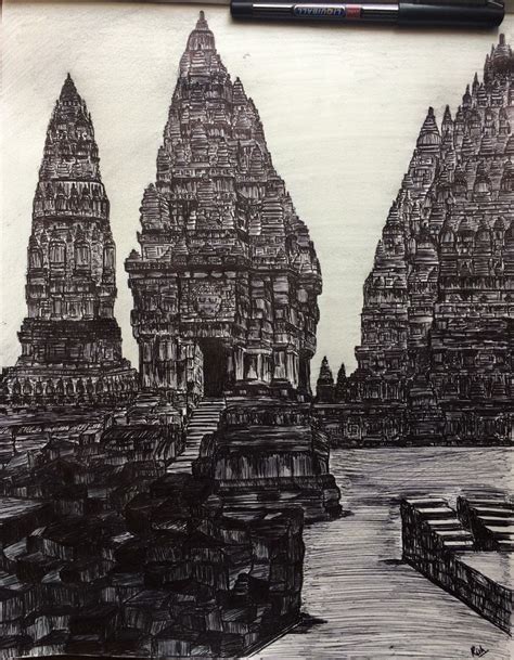 Angkor Wat Sketch at PaintingValley.com | Explore collection of Angkor ...