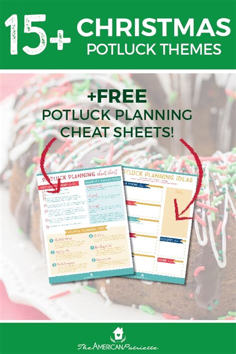 15+ Fun Christmas Potluck Theme Ideas + free potluck printables! - The American Patriette