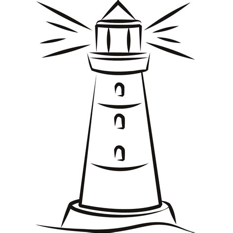 Lighthouse Line Drawing | Free download on ClipArtMag