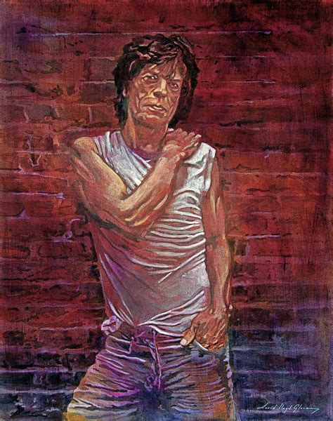 Mick At The Wall Painting by David Lloyd Glover