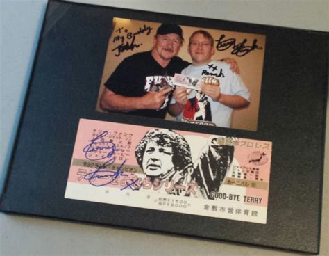 My latest quick frame job--Terry Funk 1983 Japan retirement ticket and signed photo of us ...