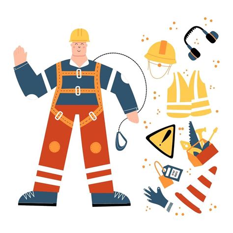 Industrial Worker in safety harness with safety equipment clipart 2248203 Vector Art at Vecteezy