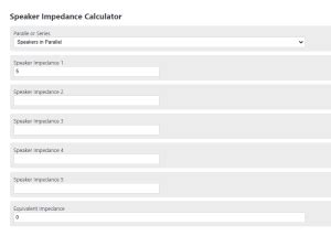 Speaker Impedance Calculator - Calculator Academy