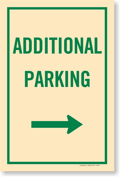 Additional Parking Right Arrow Sign , SKU - K-0436