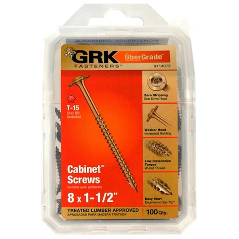 GRK #8 x 1-1/2-in Yellow Polymer Round Washer Interior/Exterior Wood ...