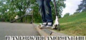 How to Grind on a ledge on a scooter « Skateboarding :: WonderHowTo