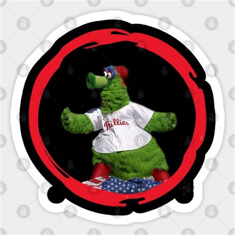 Phillie Phanatic mascot - Phillies - Sticker | TeePublic