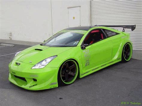 #Toyota #Celica #Custom #Import #Lime Green # Race Ready #Spoiler #Rims | Toyota celica, Toyota ...