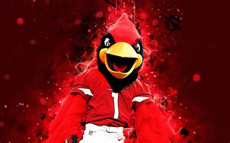 Download wallpapers Big Red, 4k, mascot, Arizona Cardinals, abstract ...